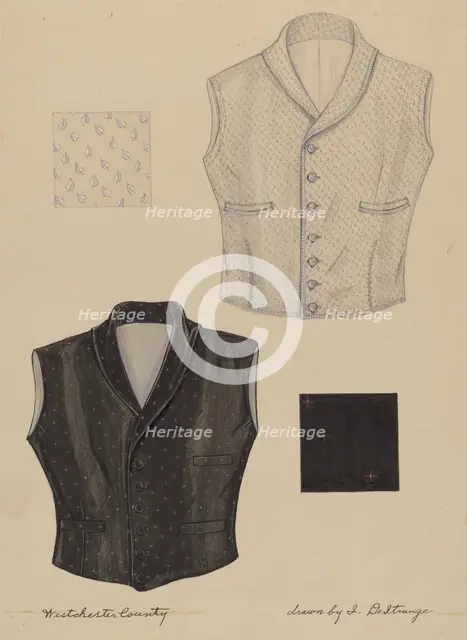 Waistcoats, c. 1936. Creator: Isabelle De Strange.