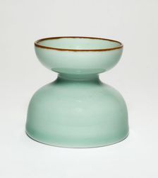 Waisted Water Bottle, Qing dynasty (1644-1911), 18th/19th century. Creator: Unknown