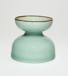 Waisted Water Bottle, Qing dynasty (1644-1911), 18th/19th century. Creator: Unknown