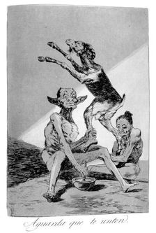 Wait till you've been anointed 1799. Artist: Francisco Goya