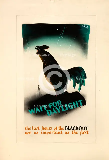 'Wait For Daylight', World War II poster, c1939-c1945. Creator: Patrick Keely.