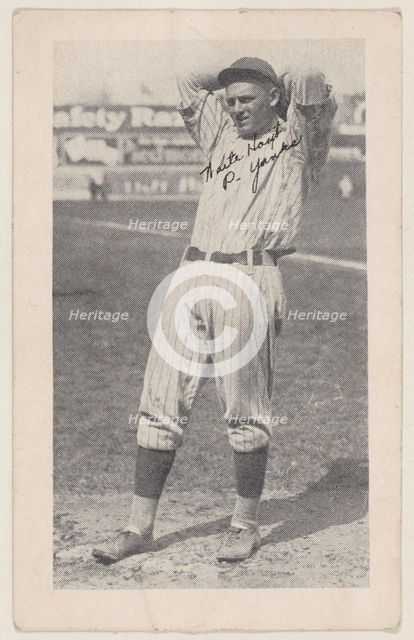 Waite Hoyt, P. Yanks, from Baseball strip cards (W575-2), ca. 1921-22. Creator: Unknown.