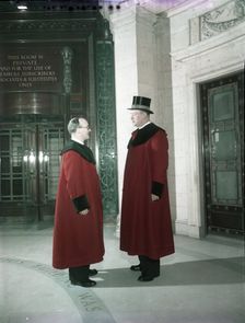 Waiters, Lloyds, London, c1955. Creator: Arthur Charles Kirby Ware