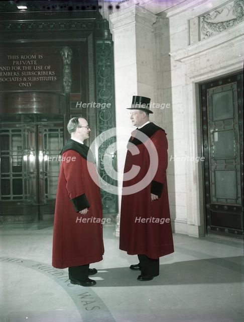 Waiters, Lloyds, London, c1955. Creator: Arthur Charles Kirby Ware.