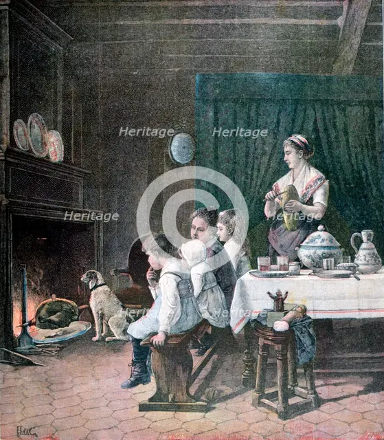 'Waiting', 1890. Creator: F Meaulle.