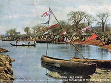 Waiting the Arrival of the Mission Steamer Likoma, Lake Nyasa, Africa, 1904