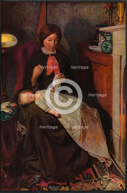 'Waiting: An English Fireside of 1854-1855', 1855.  Artist: Ford Madox Brown.