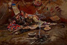 Waiting and Mad, 1899. Creator: Charles Marion Russell