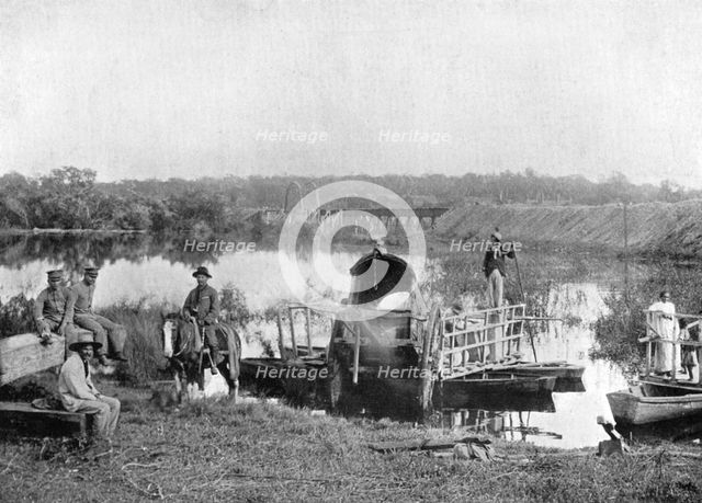 Waiting at the ferry, Paraguay, 1911. Artist: Unknown