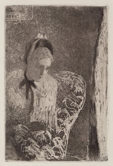 Waiting, c. 1879. Creator: Mary Cassatt