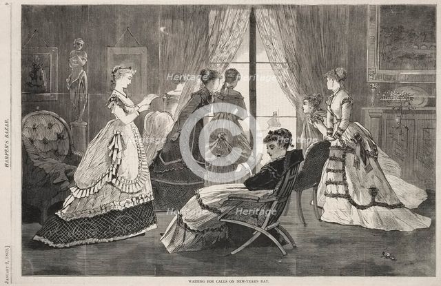 Waiting for Calls on New Year's Day, 1869. Creator: Winslow Homer (American, 1836-1910).