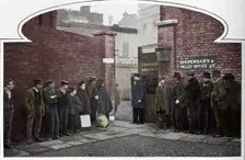 Waiting for admission to St Marylebone Workhouse, Luxborough Street, London, c1901 (1903)
