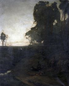 Waiting for darkness, c1880s. Creator: David Farquharson