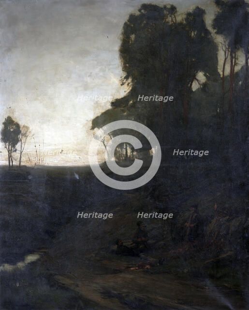 Waiting for darkness, c1880s. Creator: David Farquharson.