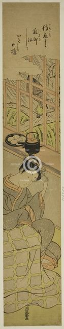 Waiting for Her Lover, c. 1770/71. Creator: Isoda Koryusai.