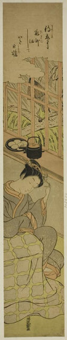 Waiting for Her Lover, c. 1770/71. Creator: Isoda Koryusai