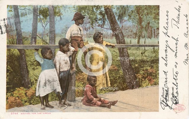 Waiting for the Circus, 1900 - 1902. Creator: Detroit Publishing Company.