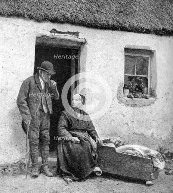 Waiting for the doctor in remote Galway, Ireland, 1922.Artist: AW Cutler