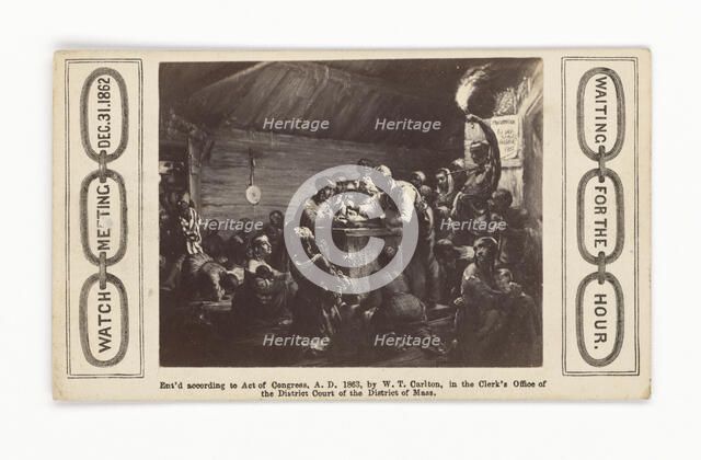 Waiting for the Hour, 1863. Creators: Unknown, William Tolman Carlton.