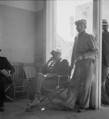 Waiting for the relief checks at Calipatria, California, 1937. Creator: Dorothea Lange