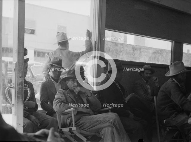 Waiting for the relief checks at Calipatria, California, 1937. Creator: Dorothea Lange.