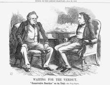 Waiting for the Verdict 1865. Creator: John Tenniel
