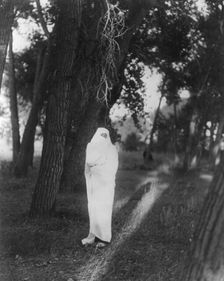 Waiting in the forest-Cheyenne, c1910. Creator: Edward Sheriff Curtis