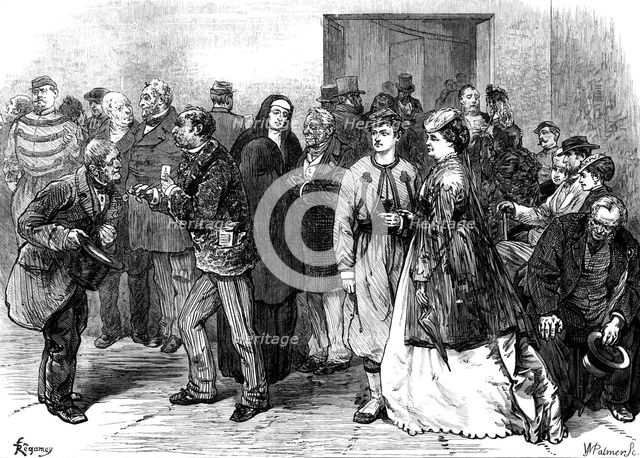 Waiting-room of the National Assembly at Versailles, 1871. Creator: William James Palmer.