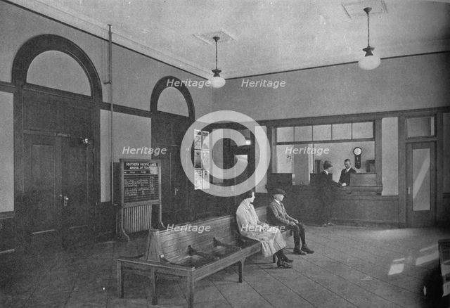 Waiting room, Redlands Station, California, 1926. Artist: Unknown.
