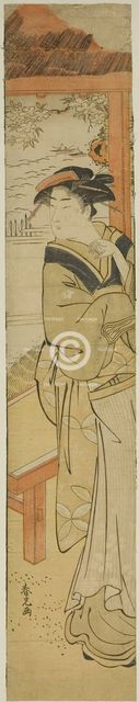 Waitress at a Seaside Teahouse, late 18th century. Creator: Katsukawa Shunko.