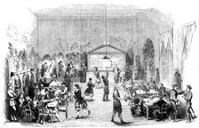 Waitresses on roller skates in a Berlin beer cellar, 1851. Artist: Anon