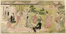 Wakana, Part 1 (Wakana, jo), from the series "A Fashionable Parody of the Tale..., c. 1789/94. Creator: Hosoda Eishi
