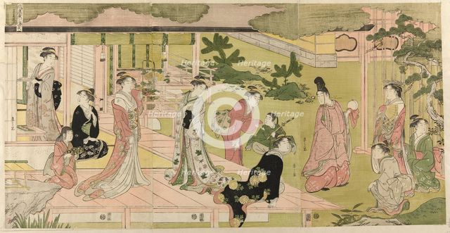 Wakana, Part 1 (Wakana, jo), from the series "A Fashionable Parody of the Tale..., c. 1789/94. Creator: Hosoda Eishi.