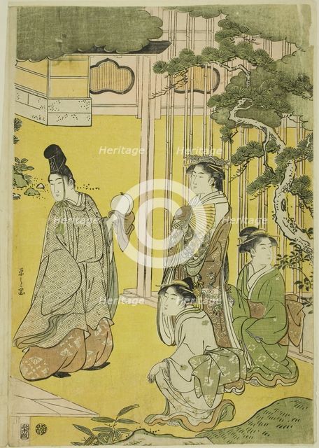 Wakana, Part 1 (Wakana, jo), from the series "A Fashionable Parody of the Tale of..., c. 1789/94. Creator: Hosoda Eishi.