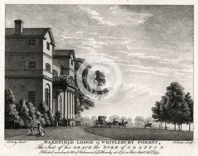 Wakefield Lodge in Whitlebury Forest, Northamptonshire, 1774. Artist: Michael Angelo Rooker