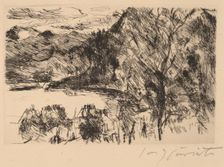 Walchensee mit Jochberg (Walchensee with Jochberg), 1923. Creator: Lovis Corinth