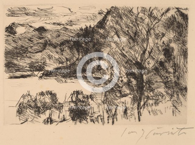 Walchensee mit Jochberg (Walchensee with Jochberg), 1923. Creator: Lovis Corinth.