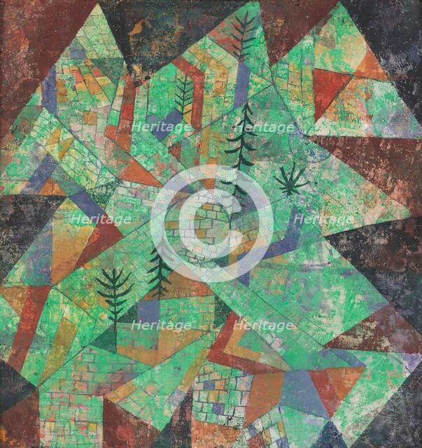 Wald Bau (Forest construction), 1919. Creator: Klee, Paul (1879-1940).