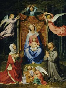 Waldesruhe (Madonna with child, St. Adelheid and St. Francis), 1835. Creator: Joseph von Fuhrich