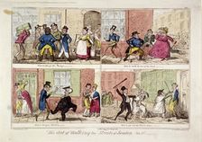 Walking the streets of London 1818. Artist: George Cruikshank