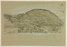 Walking Through the Fields, July 25, 1868. Creator: John Linnell the Elder