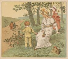 Walking to Mousey's Hall c1883. Creator: Randolph Caldecott