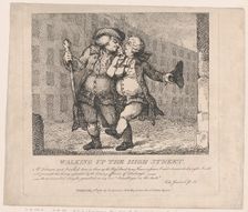 Walking Up the High Street, Edinburgh (Picturesque Beauties of Boswell, Part the F..., May 15, 1786. Creator: Thomas Rowlandson