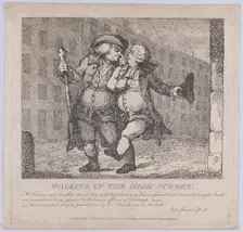 Walking Up the High Street, Edinburgh (Picturesque Beauties of Boswell, Part the F..., May 15, 1786. Creator: Thomas Rowlandson