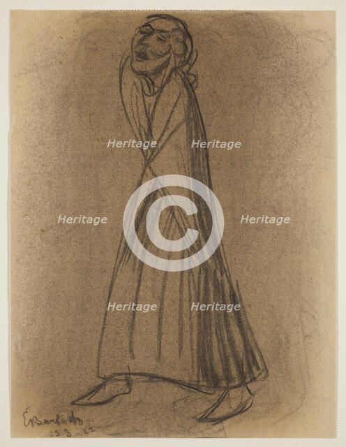 Walking Woman, 1922. Creator: Ernst Barlach.