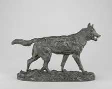 Walking Wolf, model n.d., cast c. 1870/1873. Creator: Antoine-Louis Barye