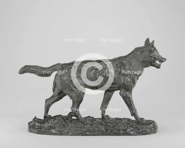 Walking Wolf, model n.d., cast c. 1870/1873. Creator: Antoine-Louis Barye.