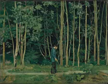 Walking at the forest edge, ca 1885