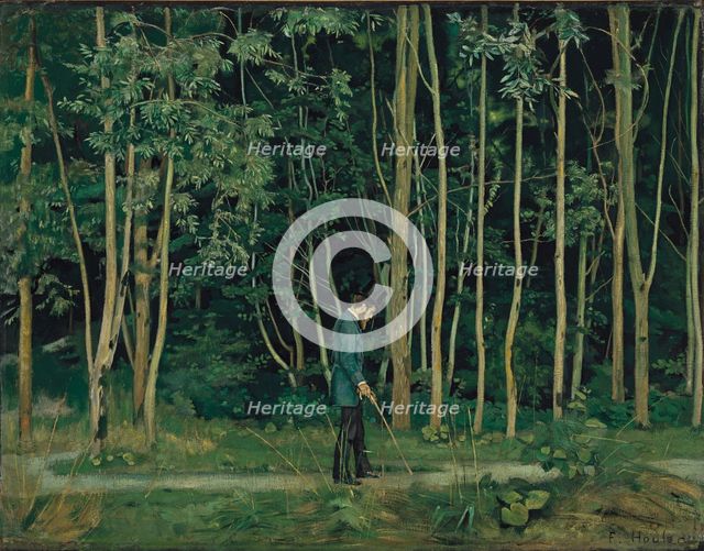 Walking at the forest edge, ca 1885.