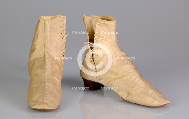 Walking boots, American, 1845-65. Creator: Unknown.